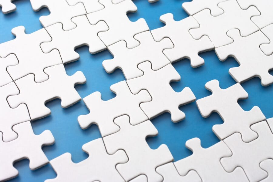 Missing puzzle pieces photo