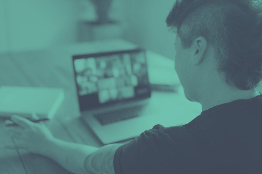 On Demand engagement model image of person on Zoom with a client